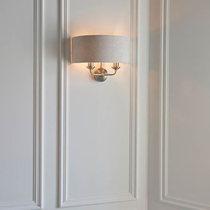 Endon 94403 - Wandlamp HIGHCLERE 2xE14/40W/230V grijs/mat chroom