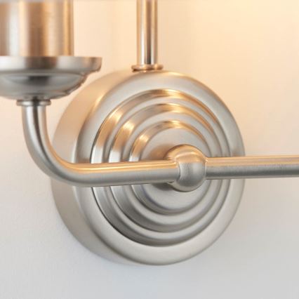 Endon 94403 - Wandlamp HIGHCLERE 2xE14/40W/230V grijs/mat chroom
