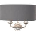 Endon 94406 - Wandlamp HIGHCLERE 2xE14/40W/230V donker/glanzend chroom