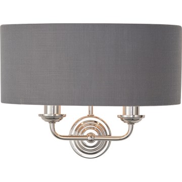Endon 94406 - Wandlamp HIGHCLERE 2xE14/40W/230V donker/glanzend chroom
