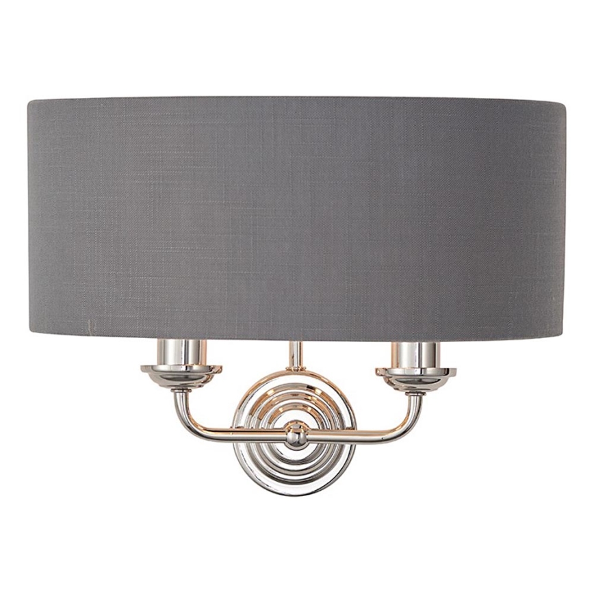 Endon 94406 - Wandlamp HIGHCLERE 2xE14/40W/230V donker/glanzend chroom