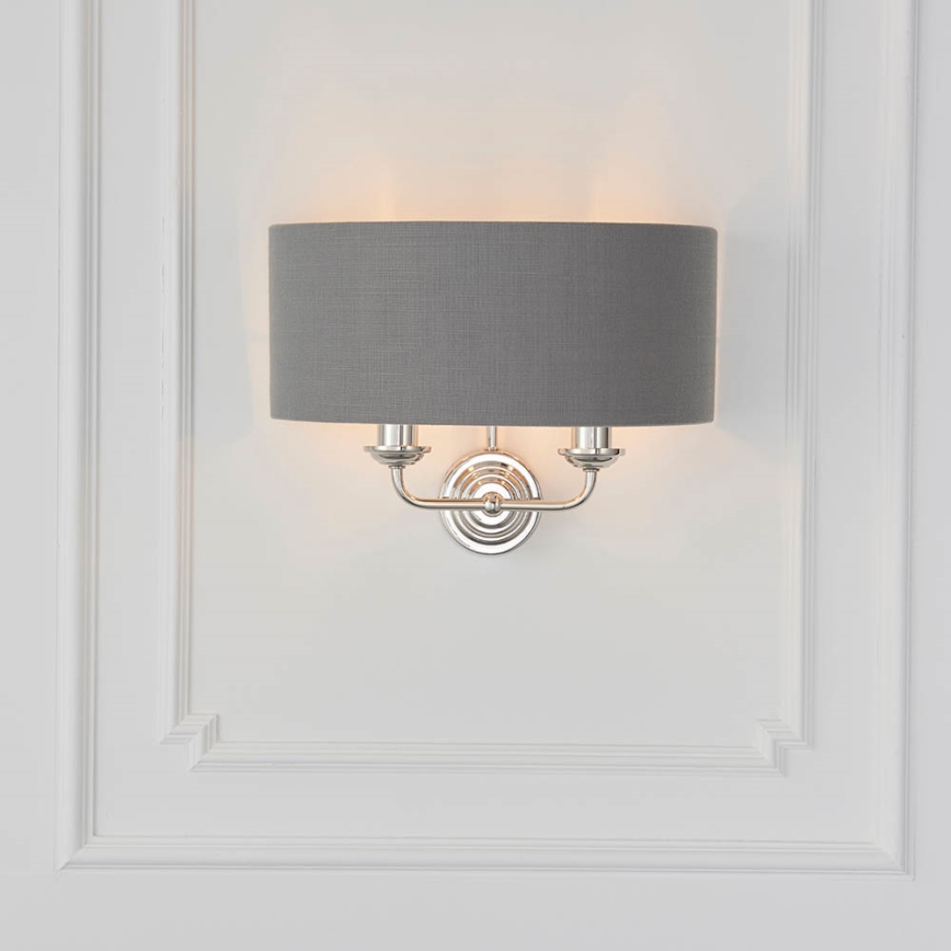 Endon 94406 - Wandlamp HIGHCLERE 2xE14/40W/230V donker/glanzend chroom