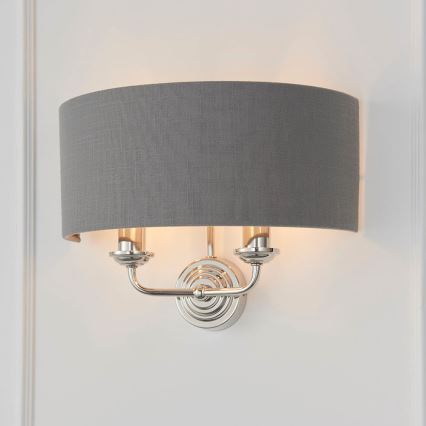 Endon 94406 - Wandlamp HIGHCLERE 2xE14/40W/230V donker/glanzend chroom
