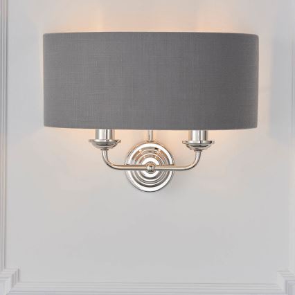 Endon 94406 - Wandlamp HIGHCLERE 2xE14/40W/230V donker/glanzend chroom