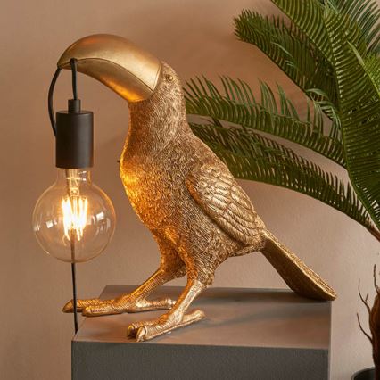 Endon 95077 - Lampe de table TOCO TOUCAN 1xE27/10W/230V doré