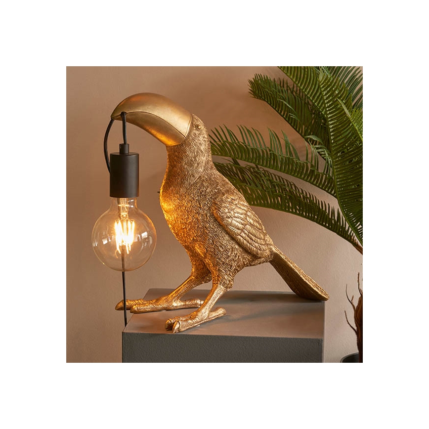 Endon 95077 - Lampe de table TOCO TOUCAN 1xE27/10W/230V doré