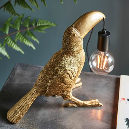 Endon 95077 - Lampe de table TOCO TOUCAN 1xE27/10W/230V doré