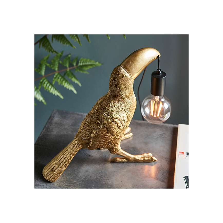 Endon 95077 - Lampe de table TOCO TOUCAN 1xE27/10W/230V doré