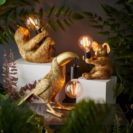Endon 95077 - Tafellamp TOCO TOUCAN 1xE27/10W/230V goud