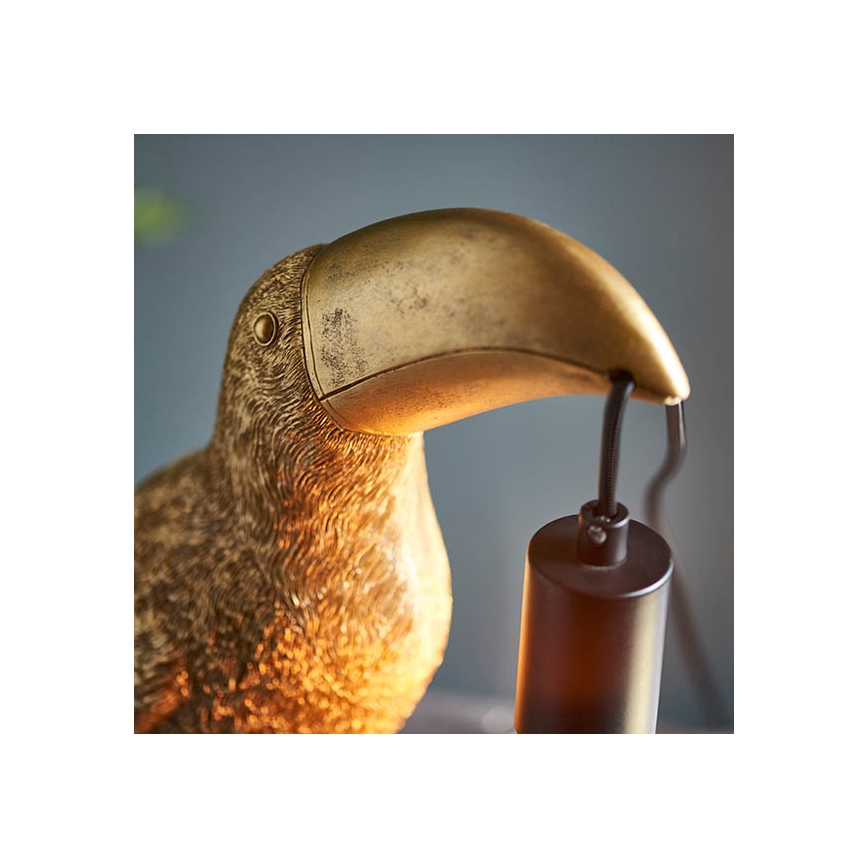 Endon 95077 - Tafellamp TOCO TOUCAN 1xE27/10W/230V goud
