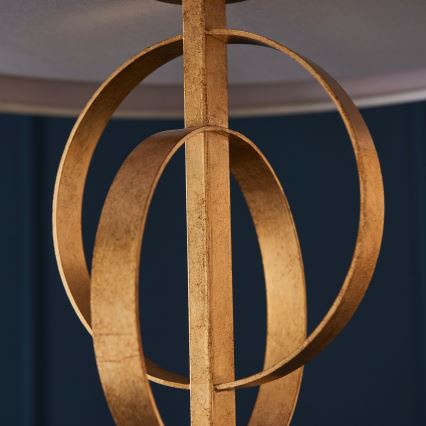 Endon 95212 - Hanglamp aan ketting 3xE27/10W/230V Ø 60 cm grijs/messing