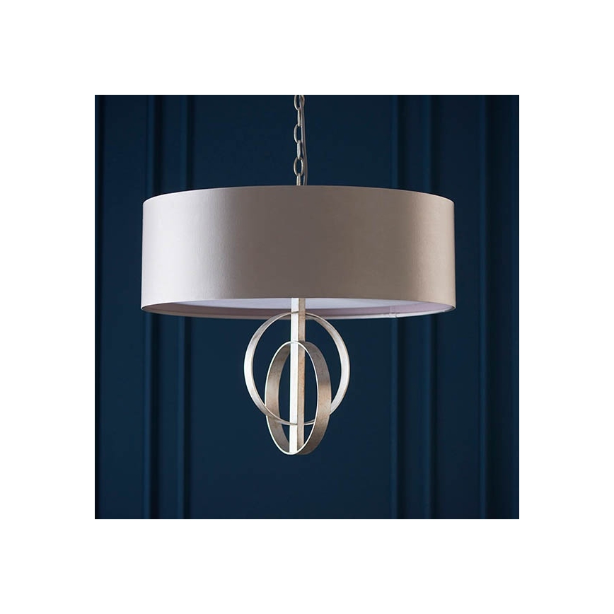Endon 95215 - Lustre suspendu à chaîne, 5 x E27, 10 W, 230 V, Ø 70 cm, gris