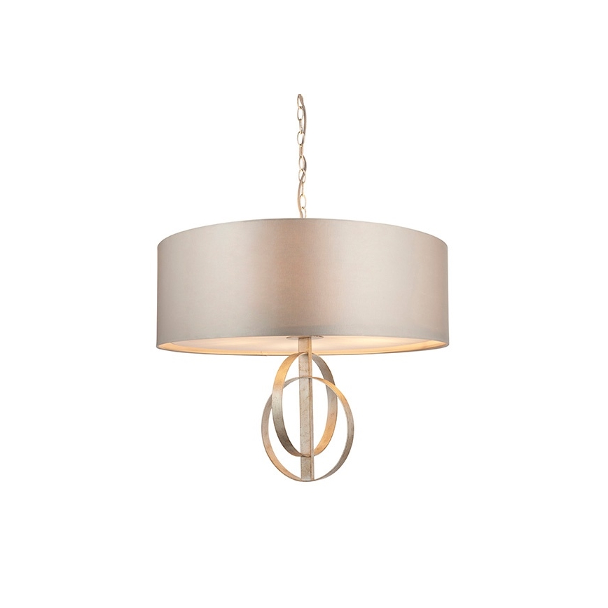 Endon 95215 - Lustre suspendu à chaîne, 5 x E27, 10 W, 230 V, Ø 70 cm, gris