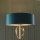 Endon 95219 - Lustre sur chaîne 5xE27/10W/230V Ø 70 cm bleu/laiton