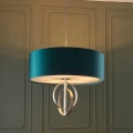 Endon 95223 - Kroonluchter aan ketting 5xE27/10W/230V Ø 70 cm blauw/grijs
