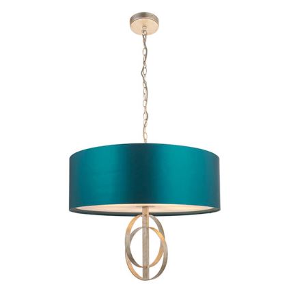 Endon 95223 - Kroonluchter aan ketting 5xE27/10W/230V Ø 70 cm blauw/grijs