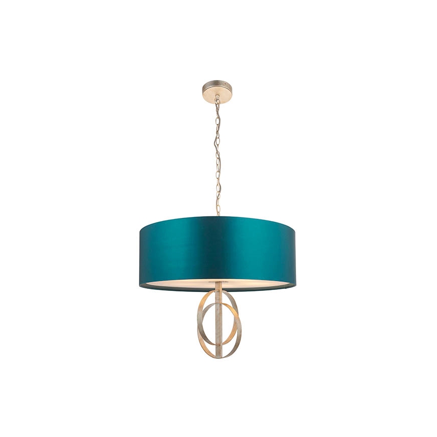 Endon 95223 - Lustre suspendu sur chaîne 5xE27/10W/230V Ø 70 cm bleu/gris