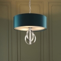 Endon 95224 - Hanglamp aan ketting 3xE27/10W/230V Ø 60 cm blauw/grijs
