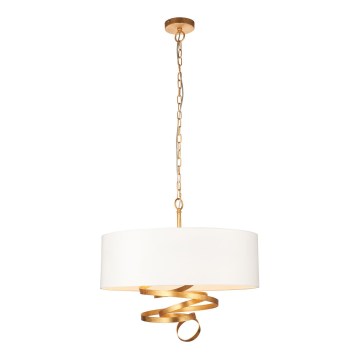 Endon 95268 - Kroonluchter aan ketting 3xE14/6W/230V diameter 60 cm wit/messing