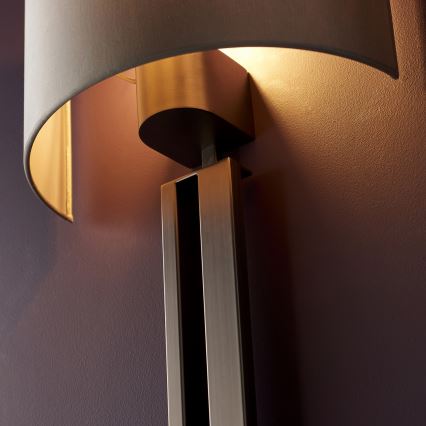 Endon 95449 - Wandlamp 1xE27/10W/230V beige/mat chroom