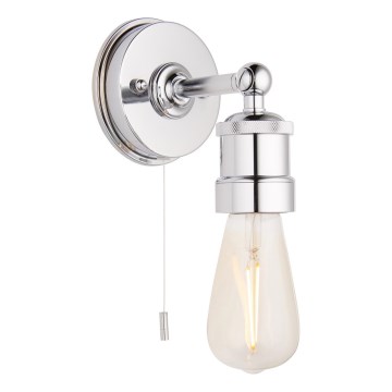 Endon 95505 - Badkamerwandlamp MILLER 1xE27/6W/230V IP44 glanzend chroom