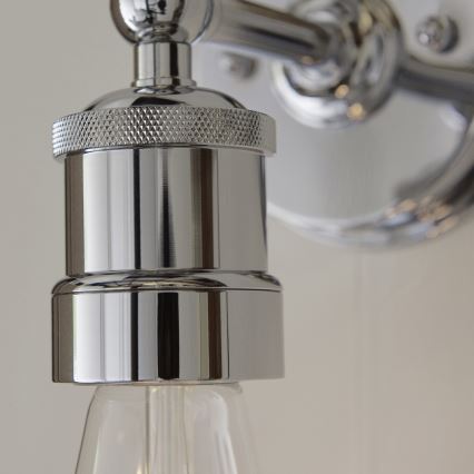 Endon 95505 - Badkamerwandlamp MILLER 1xE27/6W/230V IP44 glanzend chroom