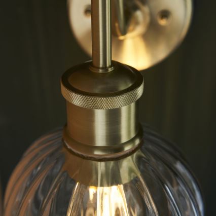 Endon 95507 - Badkamer wandlamp KENDALL 1xE27/10W/230V IP44 messing