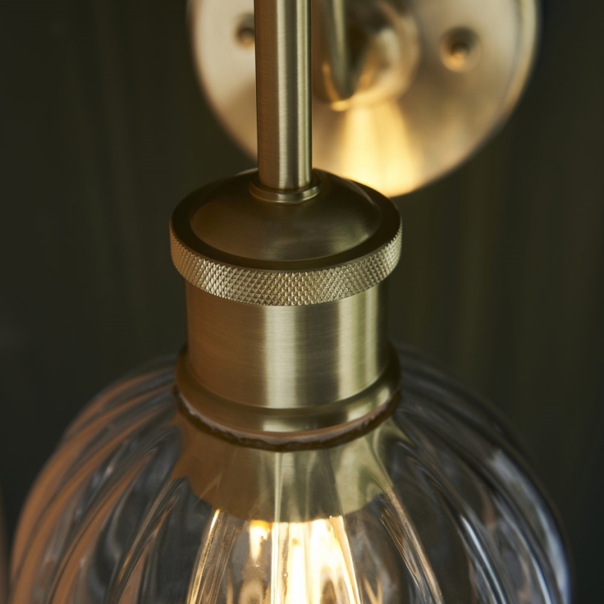 Endon 95507 - Badkamer wandlamp KENDALL 1xE27/10W/230V IP44 messing