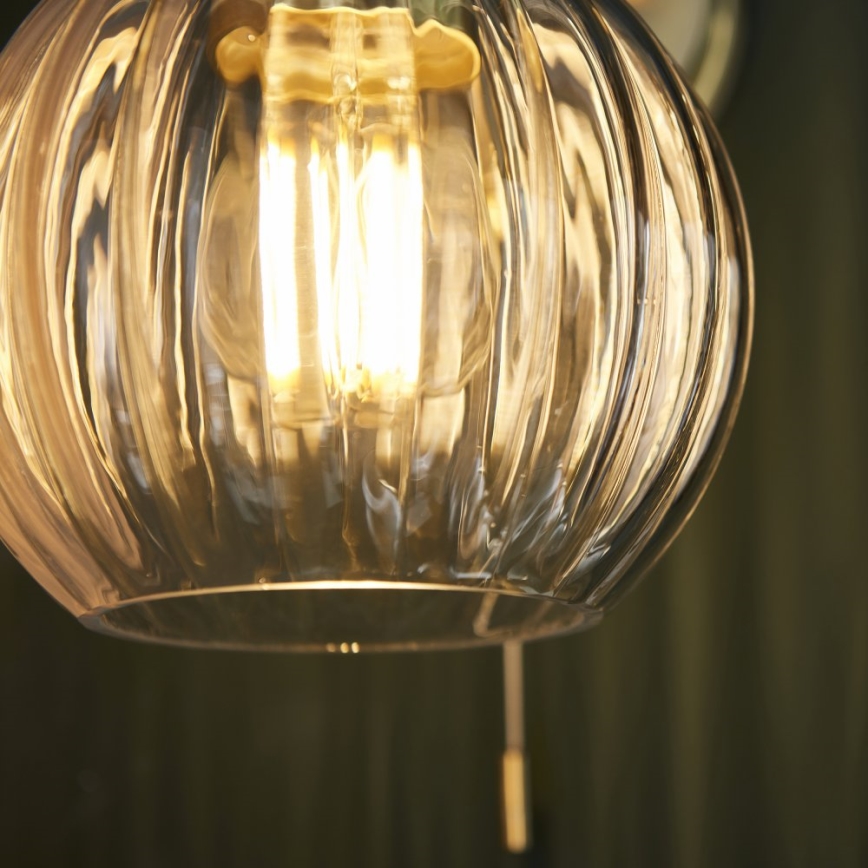 Endon 95507 - Badkamer wandlamp KENDALL 1xE27/10W/230V IP44 messing