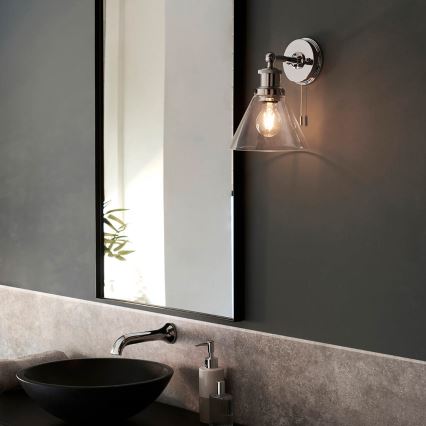 Endon 95513 - Applique spot murale pour salle de bains TOULON 1x E27/10 W/230 V IP44 finition chrome brillant