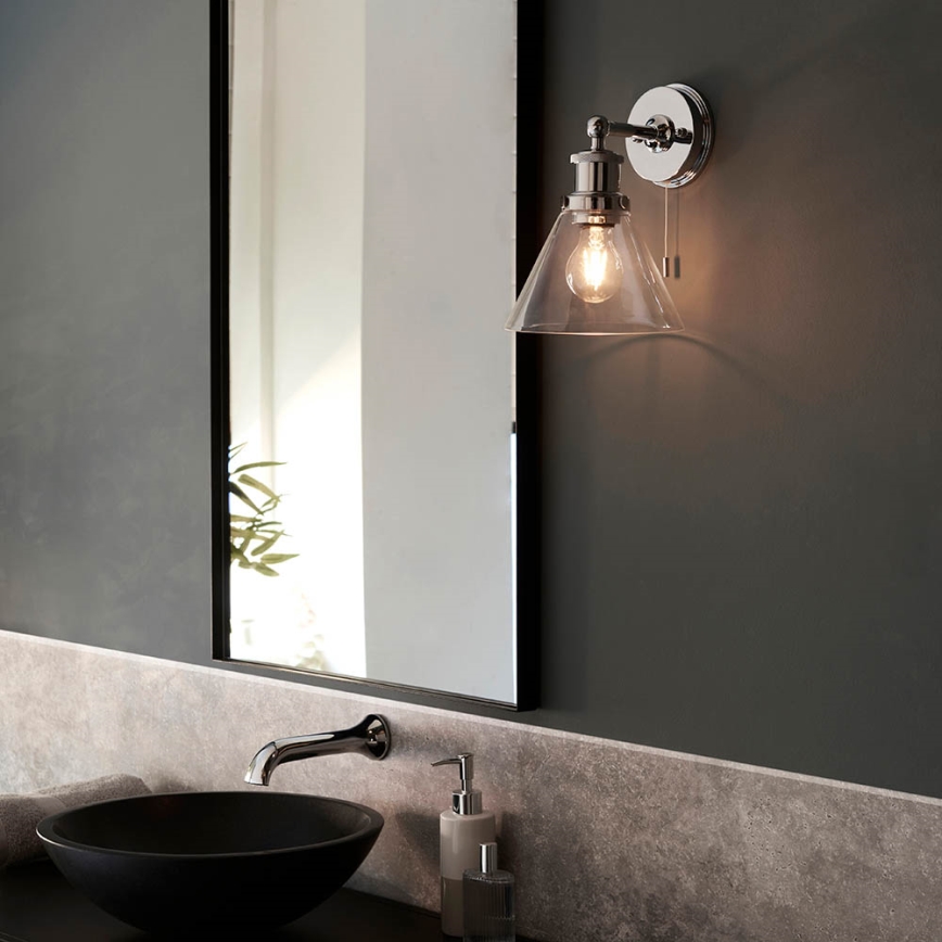 Endon 95513 - Applique spot murale pour salle de bains TOULON 1x E27/10 W/230 V IP44 finition chrome brillant