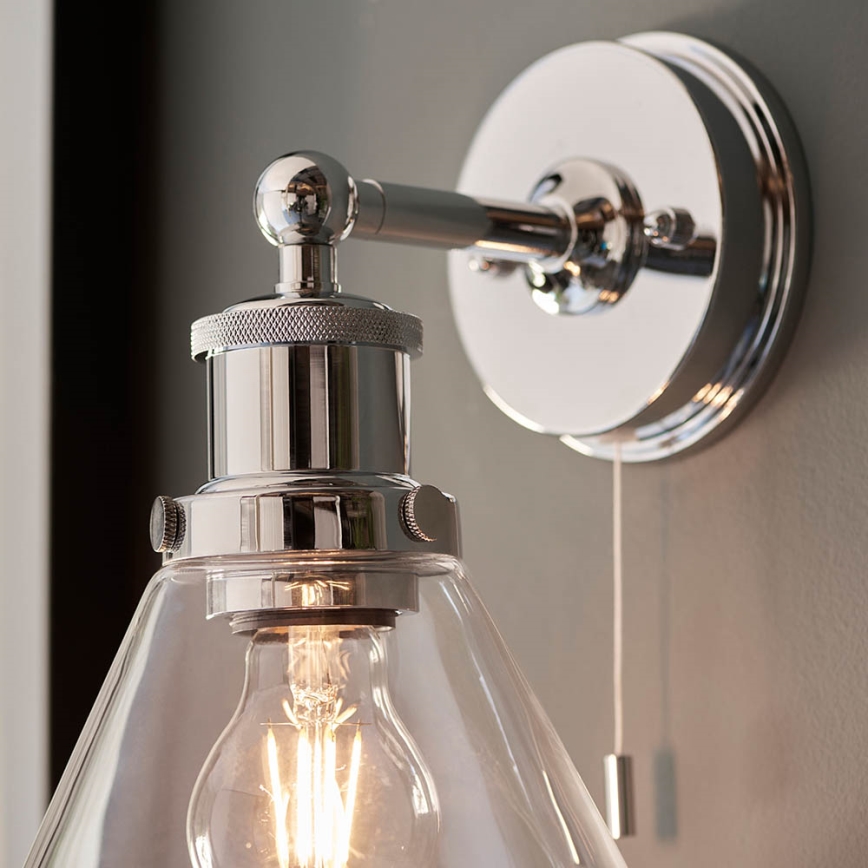 Endon 95513 - Applique spot murale pour salle de bains TOULON 1x E27/10 W/230 V IP44 finition chrome brillant