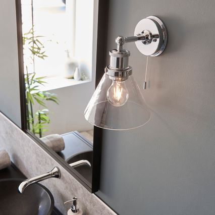 Endon 95513-  Wandspot voor badkamer TOULON 1xE27/10W/230V IP44 glanzend chroom