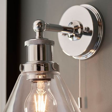 Endon 95513-  Wandspot voor badkamer TOULON 1xE27/10W/230V IP44 glanzend chroom