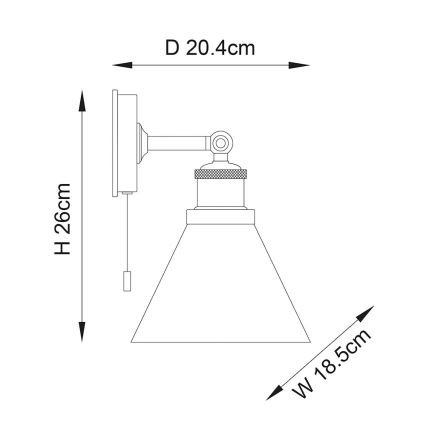 Endon 95513-  Wandspot voor badkamer TOULON 1xE27/10W/230V IP44 glanzend chroom