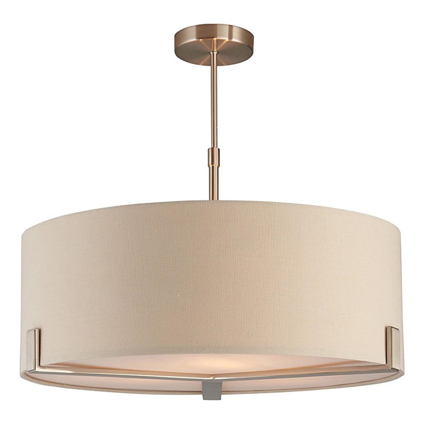 Endon 95834 - Hanglamp met vaste pendel HAYFIELD 3xE27/40W/230V mat chroom/beige