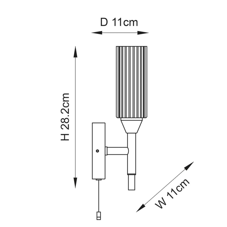 Endon 97171 - Applique murale salle de bain NATORI 1xG9/3W/230V IP44 chrome brillant