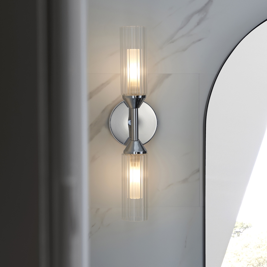Endon 97172 - Applique murale pour salle de bains NATORI 2xG9/3W/230V IP44 chrome brillant