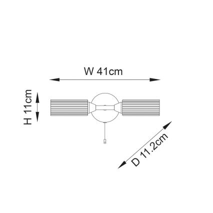 Endon 97172 - Badkamerwandlamp NATORI 2xG9/3W/230V IP44 glanzend chroom