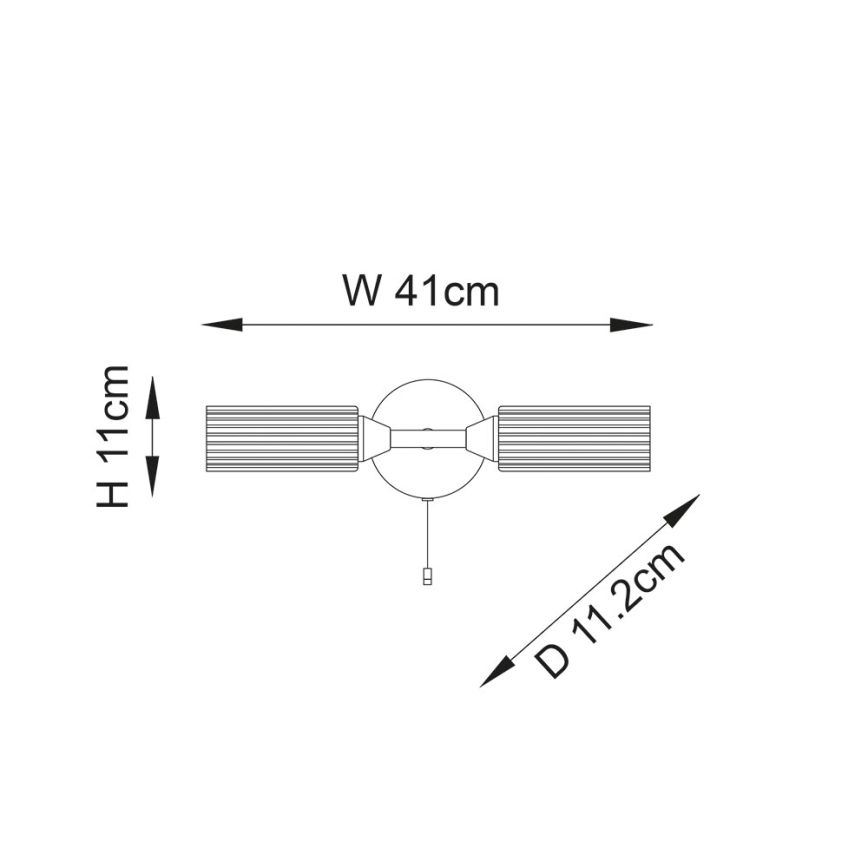 Endon 97172 - Badkamerwandlamp NATORI 2xG9/3W/230V IP44 glanzend chroom