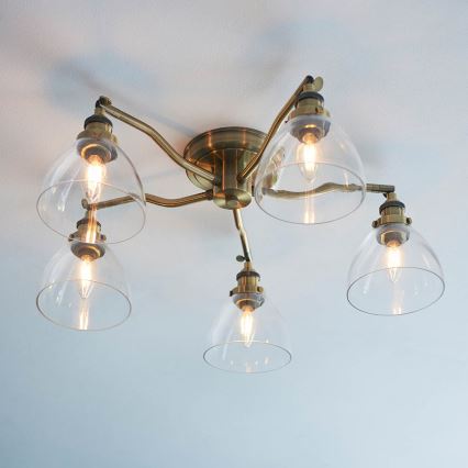Endon 97248 - Spot HANSEN 5xE14/7W/230V laiton