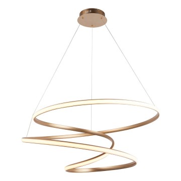 Endon 97639 - Dimbare LED-kroonluchter aan kabel TWIRL LED/88W/230V 3000K goudkleurig