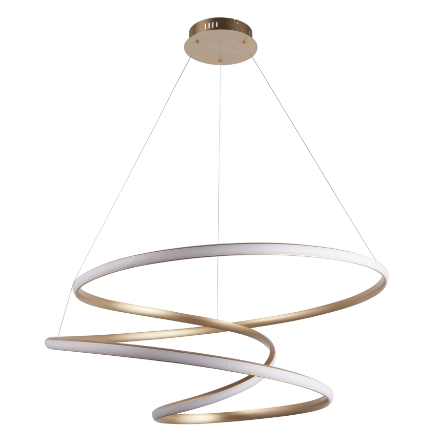 Endon 97639 - Dimbare LED-kroonluchter aan kabel TWIRL LED/88W/230V 3000K goudkleurig