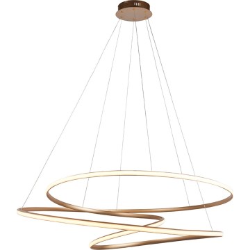 Endon 97645 - TWIRL LED-dimbare hanglamp aan kabel LED/131W/230V 3000K goudkleurig