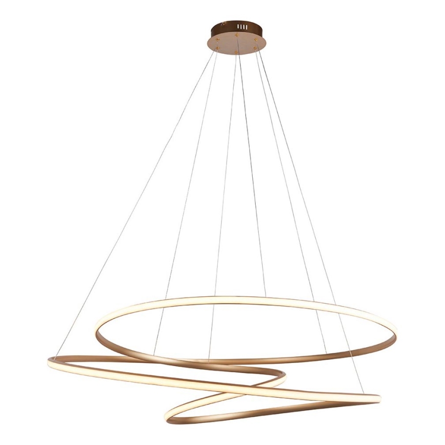 Endon 97645 - TWIRL LED-dimbare hanglamp aan kabel LED/131W/230V 3000K goudkleurig