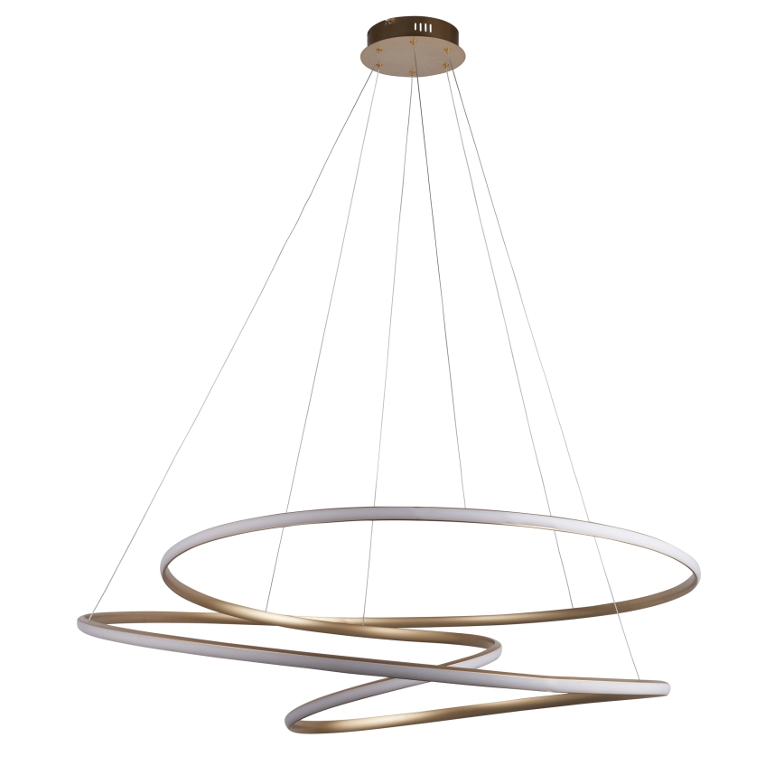 Endon 97645 - TWIRL LED-dimbare hanglamp aan kabel LED/131W/230V 3000K goudkleurig