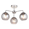 Endon 97971 - Opbouwplafondlamp DIMPLE 3xE14/25W/230V glanzend chroom/rookgrijs