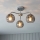 Endon 97971 - Plafonnier DIMPLE 3xE14/25W/230V chrome brillant/gris fumé
