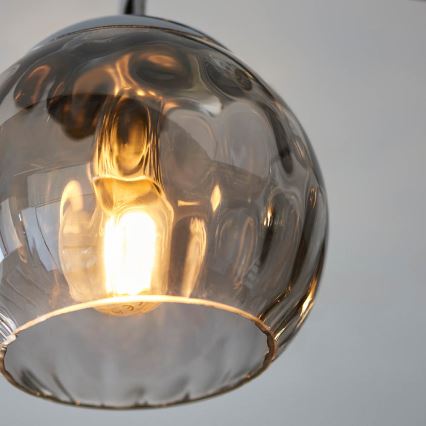 Endon 97971 - Plafonnier DIMPLE 3xE14/7W/230V, chrome brillant / gris fumé