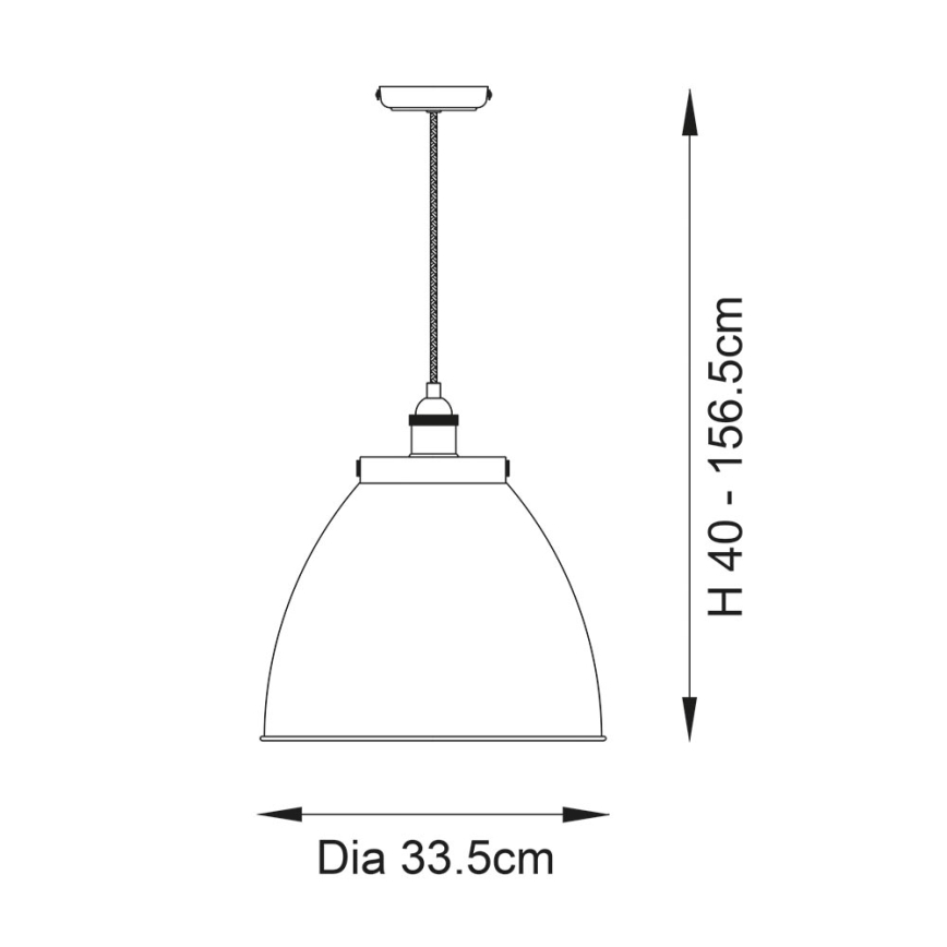 Endon 98744 - Hanglamp aan snoer FRANKLIN 1xE27/10W/230V messing